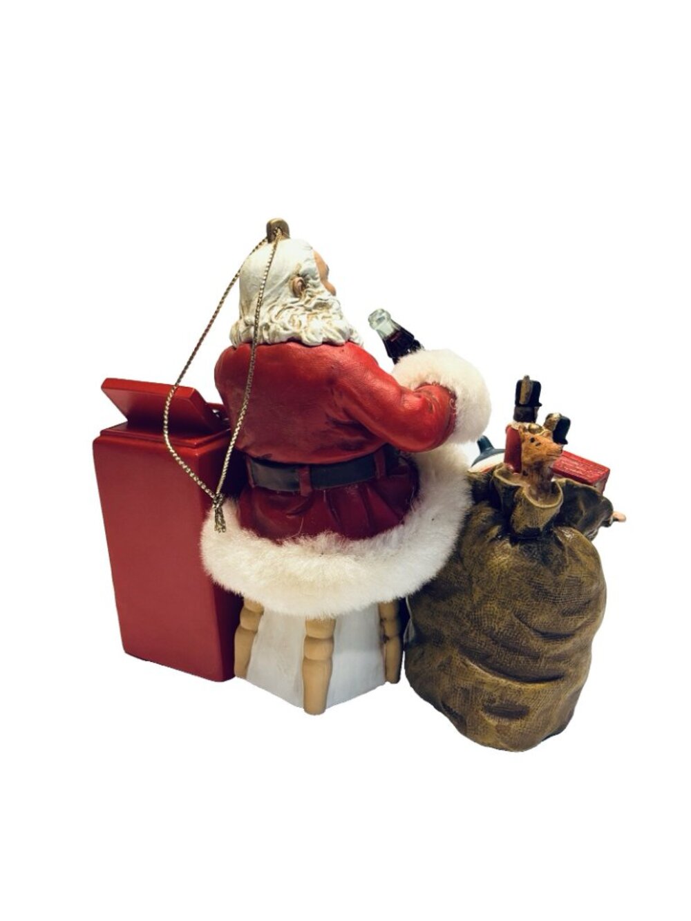 Coca-Cola Santa Claus Ice Cold VTG Soda Cooler Ornament - Picture 5 of 8